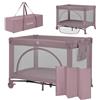 LIONELO LAURA Lettino da viaggio 2 in 1 fino a 15 kg Box per bambini da 0 a 36 mesi Entrata laterale Materassino in schiuma T25, 2 Livelli di Altezza, Borsa da Viaggio, Ruote con Freno