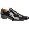 Goor scarpe Gibson da Uomo, in vernice, 4 occhielli, Nero (black patent), 47 EU