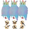 MEISHANG Repellente Uccelli Gufo,Gufo Scaccia Piccioni da Balcone,Gufo Spaventapasseri Riflettenti,Repellente Uccelli da Esterno,Gufo Spaventapasseri