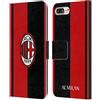 Head Case Designs Licenza Ufficiale AC Milan Rosso E Nero Stemma Custodia Cover in Pelle a Portagoglio Compatibile con Apple iPhone 7 Plus/iPhone 8 Plus