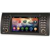 erisin Android 14 4GB+64GB 8 Nucleo Autoradio GPS Navigatore per BMW X5 E53 Carplay Android Auto DSP Bluetooth 5.0 WiFi RDS Car Radio Canbus, Schermo tattile IPS, Controllo al volante