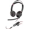 POLY Plantronics Blackwire 5220 Stereofonico Padiglione auricolare Nero, Rosso