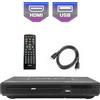 KCR Lettori DVD per TV/CD/MP3 con presa USB, uscita HDMI e AV (cavo incluso), Telecomando, per tutte le regioni, Spina europea,Nero