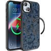Neeliup Cover MagSafe per iPhone 12 Pro Max Magnetica [Tutti gli Accessori MagSafe] Custodia Antiurto Pelle Case per Phone 12 Pro Max 6.7 Blu