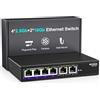 NICGIGA 10Gbe Ethernet Switch non gestito con 2 porte 10Gb RJ45 4 porte 2.5Gb Base-T, montaggio su tavolo/parete Switch di rete NICGIGA 6 porte da 10Gbps per AP wireless, NAS, PC