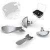 KD.FLY Pagaie posteriori in metallo per controller PS5 Edge, 4 pulsanti posteriori, accessori di ricambio per controller wireless per PS5 Dual Sense Edge, argento
