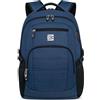 VARLIVOO Zaino Uomo Zaino per PC Portatile 15,6/17,3 Pollici Zaino Porta PC con Caricatore USB Zaino da Lavoro Zaino Impermeabile da Uomo per Scuola Lavoro Viaggio Poliestere Blu L