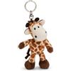 NICI 61852 Portachiavi a Forma di Giraffa, Compagno Fedele per Lo Zaino o la Borsa di Grandi e piccini, 10 cm, Marrone, Colore