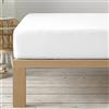 Degrees Home - COLLEZIONE - Lenzuolo con angoli 90 x 200 x 33 - Regolabile - Microfibra di poliestere garzata - Bianco