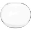 DRW Vaso da tavolo rotondo in vetro trasparente 15,5 x 15,5 x 20 cm