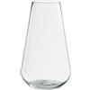 DRW Vaso da tavolo in vetro trasparente 18 x 18 x 30 cm
