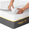 Ferlex - Topper viscoelastico 7 cm | 140 x 200 cm | Coprimaterasso senza fodera | Topper per materasso e divano