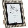 DRW Portafoto per foto da 15 x 20 cm in legno e vimini in naturale e nero 16,8 x 1 x 26,8 cm