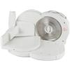 Progress EK3683P - Affettatrice elettrica compatta con motore da 150 W, lama in acciaio inox e spessore di taglio regolabile, colore: bianco, 35,5 x 27,5 x 22 cm