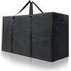 Cozary 180L Borsa di Stoccaggio, 600D Oxford Borsa per Cuscini da Giardino con Maniglia, per Biancheria da Letto Materassi Coperte Trapunte e Cuscini - 100x55x33 CM, Nero