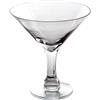 DRW Vaso da tavolo con piede in vetro trasparente 12,5 x 12,5 x 26 cm