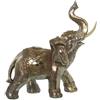 DRW Figura di un elefante in resina in argento e oro 34x17x34cm