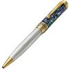 Xezo Penna a sfera Maestro, argento massiccio 925 e conchiglia marina pāua blu con placcatura in oro 18 carati. Artigianale, nessuno è uguale, numerato