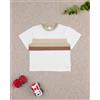 Prénatal T-shirt bimbo rigata beige/verde/marrone