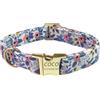 Generic Collare per cani personalizzato con fibbia in metallo incisa con grazioso motivo floreale - Nome e numero di telefono personalizzati - regolabile Collare per cani personalizzato (Azzurro chiaro,XS)