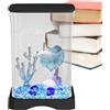 Generic Acquario Betta - Acquario Betta - Acquario Da Tavolo 4K HD | Acquario Decorativo, Antipasto Per Acquario, Vasca Per Pesci Con Luce A LED Per Ufficio Domestico, Decorazione Di Appartame