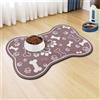 DOTBUY-SHOP Tappetino Sotto Ciotola Cani Assorbente, Forma Osso Tappetini Sottociotola in Diatomite per Gatti Tappeto Sotto Ciotola Asciugatura Rapida Antiscivolo Lavabile (Fucsia,60x90cm)