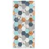 Tex family Tappeto Runner Cucina Antiscivolo Lavabile Oriente Blu - Passatoia Cucina Moderna, Facile da Pulire, Made in Italy - Cm. 50x120