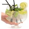 Fishbowl Grande bicchiere da cocktail da 3 l, in vetro, grande ciotola per pesci, misura extra large, 20 cm, singolo (3 litri)