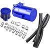 Vusddy Oil Can Auto, 300Ml Decanter Vapori, 2 Porte Alluminio Recupero Vapori Motore, Contenitore Con Filtro Dell'Aria, Tubo Flessibile E Altri Accessori (Blue)