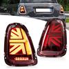 VLAND Motor VLAND Union Jack Fari Posteriori LED per Mini Cooper R56 R57 R58 R59 2011-2013 [Non per 2007-2010], con indicatori di direzione dinamici, 1 set (lato guidatore + passeggero) (Rosso)