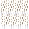 JUHONNZ Candeline Compleanno a Spirale,24 Pcs Particolari Candele per Decorazione Torta di Feste di Compleanno e Matrimonio,Champagne