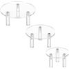 FINGERINSPIRE Set di 3 espositori rotondi in acrilico da 12/10/8 cm, 3 gambe, trasparenti, espositori per minifigure, per gioielli, modelli di figure, giocattoli, cosmetici da dessert o collezioni