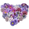 FOSDICK 44PCS Fiori Finti per Decorazioni, Viola Fiori Artificiali Decorativi, Mista Piccola Fiori di Stoffa, Testa di Fiore Artificiale, Fioris Decorativi per DIY Matrimoni Torte Festa Casa