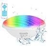 KOLLNIUN Illuminazione per piscina a LED Luci led subacquee, PAR56 Luce per piscina Faretto subacqueo con telecomando per piscina, 12V AC/DC IP68 Lampada per piscina impermeabile (40 watt)