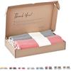 Tadussi ® Telo Mare - Grande Fouta - XXL Asciugamano da sauna- 100 x 200 cm - Set da 2 per Hammam, spiaggia e Bagno per uomo e donna - 100% cotone - corallo e grigio scuro