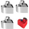Wekuw 3 Pezzi Coppa Pasta (Cuore) Anelli da Dessert Alti 8 cm Anello per Torta Dell'Amore in Acciaio Inossidabile Coppapasta Tondi Anello Torta Adatto per la Cottura di Dolci e Torte con Mousse