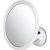 MIRRORVANA Specchio da barba anti-appannamento per doccia, infrangibile, girevole a 360°, con ventosa regolabile, 17 x 17 cm, rotondo