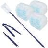 Nuangoo 51 Pezzi per Swiffer Piumini Ricambi Kit, Ricariche per Spolverino,con 1 Maniglia Retrattile,Può essere utilizzato per una Serie di Attività di Pulizia Quotidiana in Casa e in Ufficio