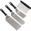 Anmarko - Spatole in acciaio inox, raschietto, spatola piatta, spatola per pancake, paletta per hamburger, utensili in metallo per barbecue e griglia, accessori per piastra in ghisa, prodotto da