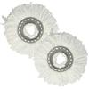 vhbw 2X Testina pulente Compatibile con Leifheit Clean Twist Mop, Clean Twist Disc Mop mocio, lavapavimenti - Microfibra, Bianco