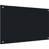 Homgoday Paraschizzi da cucina, paraschizzi resistente al calore e ai graffi per fornelli, pannello decorativo per cucina, pannello da parete, paraspruzzi, facile da pulire, in vetro temperato nero,