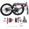 DaiJiubu Bicicletta per bambini e ragazzi, in acciaio al carbonio, per bambini, mountain bike, con sospensioni complete, freno a disco meccanico, in acciaio al carbonio, rimovibile, MTB, 6 marce, 20 pollici