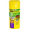 JBL PRONOVO CICHLID GRANO, mangime principale per piccoli ciclidi da 3 a 10 cm, dosatore a clic, granulato per mangime per pesci, taglia S, 250 ml
