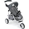 Bayer Chic 2000-Passeggino da Jogging Lola, Passeggino per Bambole, Colore Jeans Grigi, 70 x 33 x 62 cm, 612 76