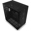 NZXT H9 Flow Case per PC gaming mid-tower ATX a doppia camera, Pannello superiore forato per un elevato ricircolo dell'aria, Pannello frontale e laterale in vetro temperato, Nero, CM-H91FB-01
