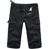 LUI SUI Pantaloncini Cargo Elastici 3/4 Militari Casual da Uomo Pantaloni Corti Estivi Multi-Tasche Larghi Capri Capri