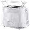 Russell Hobbs 27370-56 Tostapane 2 Fette, 6 Gradi di Doratura, con Pinze, Scongela, Riscalda, Cancella Selezione, Vassoio Raccogli Briciole, Riscalda Panini Incluso, Esterno Testurizzato, Eden Bianco
