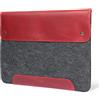 MegaGear Custodia in Vera Pelle Compatibile con MacBook Pro 16 e MacBook Air 15.3 (M5, M4, M3, M2, M1, 2020-2026) - Rosso