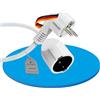 Sonero® Euro Power Cord, cavo di alimentazione per elettrodomestici, spina Schuko a 90° su presa IEC C13 a 90°, 5,00 m, bianco