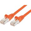 PremiumCord Cavo Patch Cat 6a S/FTP, 10Gbit/s, Cavo Ethernet, LAN, RJ45 Connettori, Flessibile e Robusto, AWG 26/7, Conduttori 100% CU, Arancia, 0,5 m